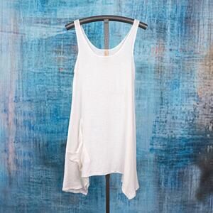 Steel Pony Sheer Linen Tunic Top Slip Dress SMALL Earthy Sustainable USA Made